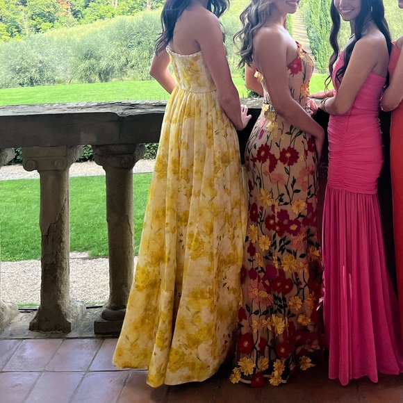 ZIMMERMANN WONDERLAND SHELL EMBELLISHED SILK BLEND GOWN YELLOW - Picture 10 of 10